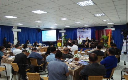 <p>Executives from the National Economic and Development Authority and the World Bank answer queries from participants during the multi-sectoral forum on "Making Growth Work for the Poor" held at Central Philippine University, Thursday (March 21, 2019). <em>(Photo by Perla Lena) </em></p>