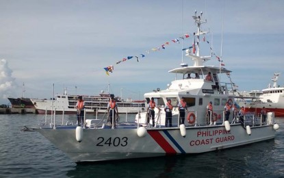 <p><strong>NEW PATROL VESSEL</strong>. The Philippine Coast Guard has deployed one of its Boracay class patrol vessel in Zamboanga City to boost the anti-smuggling campaign in the PCG's Southwestern Mindanao district. The vessel, BRP-Malamawi (2403) arrived at the port of Zamboanga Friday morning (March 29, 2019). <em>(Photo by Teofilo P. Garcia Jr.)</em></p>
<p> </p>