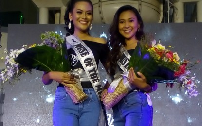 <p>Roxanne Toleco of Talisay City (left) is named Muse of the Media-North while Leila Jules Sarino of Hinoba-an is awarded Muse of the Media-South during the press presentation of Lin-ay sang Negros 2019 at Robinsons Place Bacolod on Saturday evening. The pageant, now on its 25<sup>th</sup> year, is one of the highlights of the 26<sup>th</sup> Panaad sa Negros Festival slated from April 8 to 14. <em>(Photo by Nanette L. Guadalquiver)</em></p>