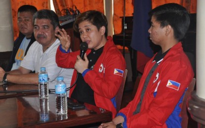 <p><strong>GO FOR GOLD</strong>: Two-time world billiards champion Rubilen Amit discusses PH's chances in the 30th SEA Games during TOPS 'Usapang Sports' at the National Press Club in Intramuros on Thursday (April 11, 2019). Also in photo (L-R) are 2017 Los Angeles World Police 9-ball billiards campaigner Eric “Billiard Cop” Bayhon, TOPS president Ed Andaya and Amit's teammate Floriza Andal. <em>(Photo courtesy of TOPS)</em></p>