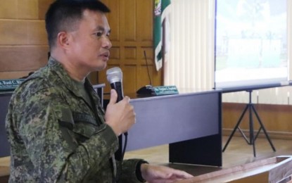 <p><strong>NPA ENCOUNTER.</strong> Lt. Col. Egberto Dacoscos, commanding officer of 62<sup>nd</sup> Infantry Battalion, says the encounter between the military and New People's Army rebels took place after the troops received information from concerned citizens. Seized from the rebel's lair were high-powered firearms. <em>(File photo from 303<sup>rd</sup> Infantry Brigade, Philippine Army)</em></p>
<p> </p>