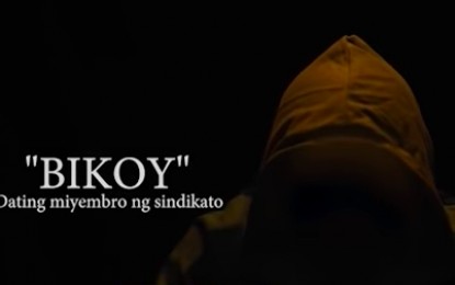 <p>Screengrab from the "Ang Totoong Narcolist" video showing a hooded "Bikoy" </p>