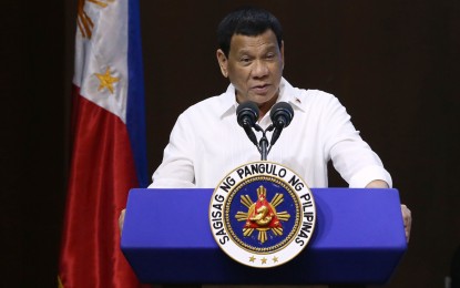 <p>President Rodrigo Roa Duterte delivers his speech during the opening ceremony of the 7th Union Asia Pacific Regional Conference held at the Philippine International Convention Center in Pasay City on April 23, 2019. <em>(Presidential Photo)</em></p>