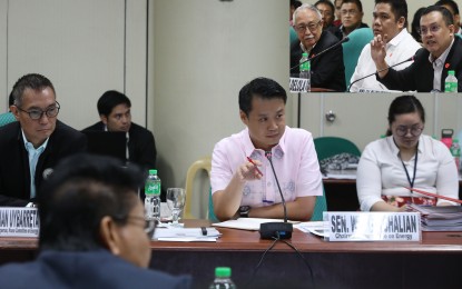<p>Senator Sherwin Gatchalian presides over Thursday's congressional hearing into the recent power outages in Luzon. </p>