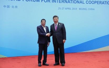 <div class="yiv0592677968gmail_quote">President Rodrigo Roa Duterte receives a warm welcome from People's Republic of China President Xi Jinping prior to the start of the Leaders' Roundtable Discussion of the 2nd Belt and Road Forum for International Cooperation at the Yanqi Lake International Convention Center on April 27, 2019. (Simeon Celi Jr./Presidential Photo)</div>
<div class="yiv0592677968gmail_quote"> </div>
<div class="yiv0592677968gmail_quote"> </div>
