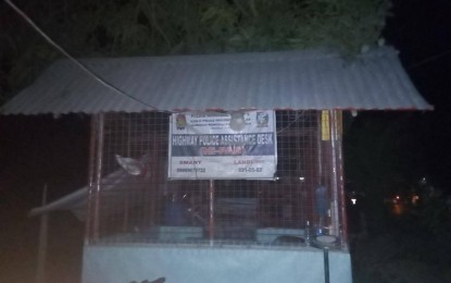 <p>Photo shows the Alimodian Municipal Police Station Highway Police Assistance Desk (HIPAD) in Bancal Village, Iloilo town where a police officer was tied-up and disarmed by members of the New People's Army on Saturday (April 27, 2019). <em>(Photo courtesy of DYSI 1323 Super Radyo Iloilo)</em></p>
