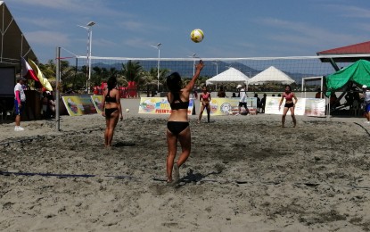 <p><strong>BEACH VOLLEYBALL. </strong>Ten local teams competed in the Ladies Beach Volleyball 2019 held on April 27 and 28, an event at the province of Pangasinan's Pistay Dayat Celebration. The summer Ladies Beach Volleyball organized by the office of Pangasinan's second district Representative Leopoldo Baotaoil is now on its 11th year. <em>(Photo by Liwayway Yparraguirre)</em></p>