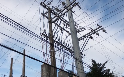 <p><strong>POWER WOES</strong>. Power lines of the Central Negros Electric Cooperative in Bacolod City. Negros Occidental 3rd District Rep. Jose Francisco Benitez said in a statement on Saturday (Sept. 18, 2021) he filed House Resolution 2206 to push for a congressional inquiry on the recent power rate hike imposed by electric cooperatives. <em>(PNA Bacolod file photo)</em></p>