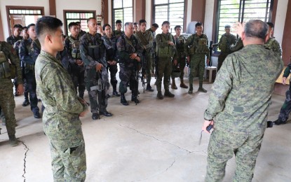 <p><strong>DRY RUN.</strong> Soldiers of 43<sup>rd</sup> Infantry Battalion and policemen of Lope de Vega, Northern Samar prepare for a dry run of its contingency plan for possible attacks of New People’s Army based on actual scenario. Government forces hold the dry run at the municipal police station of Lope de Vega, Northern Samar on Wednesday (May 8, 2019). <em>(Photo by Philippine Army 43<sup>rd</sup> Infantry Battalion)</em></p>
