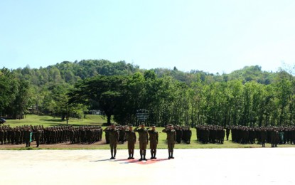 <p><strong>NEW SOLDIERS.</strong> A total of 283 new soldiers graduated from a 10-month training at the 1st Division Training School in Upper Pulacan, Labangan, Zamboanga del Sur on Friday (May 10, 2019). They will be assigned to different units of the Army's 1st Infantry Division in Western Mindanao. <em>(Photo courtesy of Army's 1st Infantry Division Public Affairs Office)</em></p>