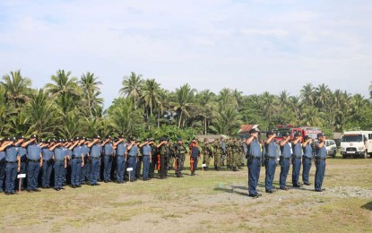 <p><strong>READY FOR POLL DUTY. </strong>Members of the Philippine Army’s 91<sup>st</sup> Infantry (Sinagtala) Battalion  and the Aurora Police Provincial Office (APPO) were deployed to various strategic areas in Aurora to ensure peace and orderly elections on Monday. <em><strong>(File photo courtesy of the Aurora Police Provincial Office)</strong></em></p>
<p> </p>