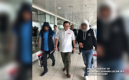 <p><strong>NOW RELEASED. </strong>The three Filipino engineers abducted by an unidentified armed group in July 2018 were released this month. The three arrived at the Ninoy Aquino International Airport Terminal 2 on Saturday (May 18, 2019) morning onboard PR 0659. </p>