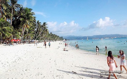 <p>(<em>PNA file photo of Boracay Beach)</em></p>