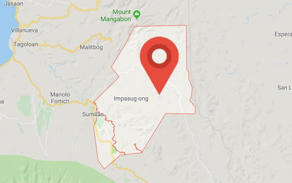 <p>Google map of Impasug-ong town, Bukidnon province.</p>