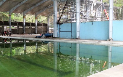 <p><strong>REHAB WORKS.</strong> Rehabilitation works at the 15-year-old swimming pool at the Baguio Athletic Bowl is ongoing. With the city government allotting an additional PHP9 million, the pool's rehabilitation works is expected to be completed by September this year, <em>(Photo by Pigeon M. Lobien/PNA)</em></p>
