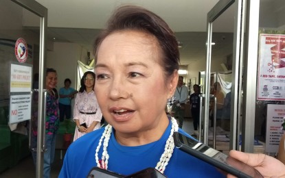 <p><strong>AIRPORT IMPROVEMENT.</strong> Speaker of the House Gloria Macapagal Arroyo congratulates the Civil Aviation Authority of the Philippines for securing the required approval to proceed with the much-needed expansion of the Iloilo International Airport in Cabatuan, Iloilo. Arroyo on Thursday (May 30, 2019) stressed the need for the expansion as the capacity of the airport has increased from 1.2 to 2.4 million passengers a year. <em>(PNA Photo by Gail Momblan)</em></p>