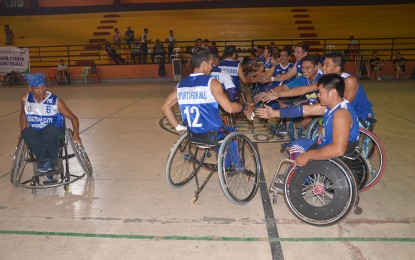 <p><strong>NATIONAL PARA GAMES 2019.</strong> Wheelchair basketball finals between Quezon City and Pasig during the 7th Philippine Sports Commission-Philippine Sports Association for Differently Abled (PSC-PHILSPADA) National Para Games 2019 held in  Bulacan from May 26-30, this year.  The Team of Pasig City emerged as the overall champion in this annual tournament.  <em>(Photo by Manny Balbin) </em></p>