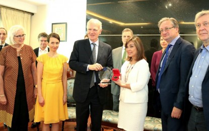 Legarda receives award of distinction from EU
