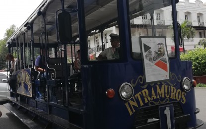 <p>A tranvia used for tours inside Intramuros.<em> (Photos by Joyce Rocamora)</em></p>