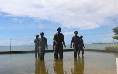 <p><strong>LIBERATION</strong>. The MacArthur Landing Shrine in Palo, Leyte. Leyte province will hold its first face-to-face Leyte Gulf Landings commemoration on Oct. 20, 2022 since the pandemic broke out. <em>(PNA file photo)</em></p>