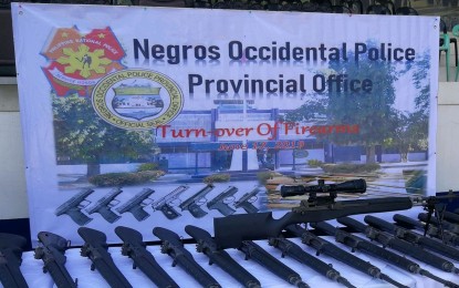 <p>The 42 units of M14 rifle which have been refurbished through the assistance of Negros Occidental Third District Rep. Alfredo Benitez. <em>(Photo courtesy of Negros Occidental Police Provincial Office PIO)</em></p>