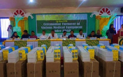 <p><strong>HEALTH APPARATUS.</strong> The medical equipment are ready for distribution to Maguindanao’s 15 rural health units. The donation aims to capacitate the health units in times of natural and man-made calamities. <strong><em>(Photo courtesy of BPI – BARMM)</em></strong></p>