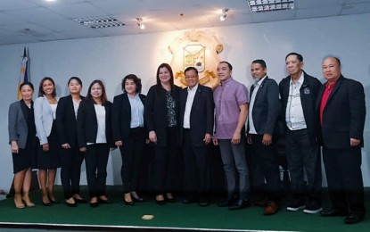 <p><strong>156 SESSIONS HELD.</strong> The 12th Sangguniang Panlalawigan (SP) of Iloilo pose for a photo after their 156th session on Tuesday afternoon (June 25, 2019). Lawyer Raul Tiosayco, secretary to the SP, said the 12th SP completed the required number of sessions of the Local Government Code and all were able to file their leave when away for official businesses during their term.<em> (PNA Photo by Gail Momblan)</em></p>
