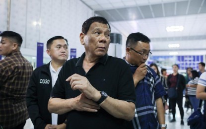 <p>President Rodrigo Roa Duterte makes a surprise inspection at the Ninoy Aquino International Airport (NAIA) Terminal 2 in Pasay City on June 10, 2019. <em>(Presidential Photo)</em></p>