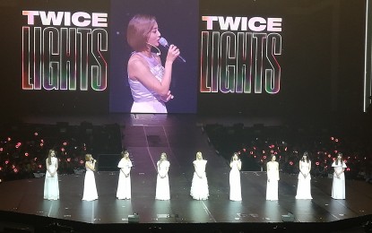 <p><strong>TWICE IN MANILA. </strong>South Korean girl group TWICE holds first concert in the Philippines on June 29 at the SM Mall of Asia Arena. Among their hits include "TT", "Fancy", "What is Love", "Likey". <em>(PNA photo by Cristina Arayata)</em></p>