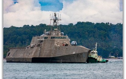 <p>The USS Montgomery. <em>(Photo by US embassy in Manila)</em></p>