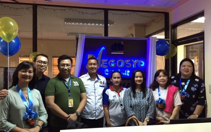 <p><strong>NEGOSYO CENTER.</strong> Department of Trade and Industry (DTI) Provincial Director Zorina Aldana (left); Philippine Information Agency (PIA)-Bulacan Information Center manager Vins Concepcion (3rd from left); provincial media coordinator Shane Velasco (4th from left); and Business Permit and Licensing Office (BPLO) head Myrna Lopez (2nd from right); lead the inauguration of the Negosyo Center in Santa Maria, Bulacan on Tuesday, July 9, 2019. The business center is the 15th opened by the DTI in the province of Bulacan. <em>(Photo courtesy of DTI-Bulacan)</em></p>