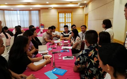 <p><strong>PUSHING FOR LGBTQI RIGHTS.</strong> Representatives from the Commission on Human Rights, inter-faith groups, academe, non-government organizations, among others, discuss on Thursday (July 11, 2019) the challenges and ways to address issues confronting the LGBTQI community. The CHR in Western Visayas said the commission will protect the rights of the children with diverse sexual orientation, gender identity, and gender expression, and will push to give them equal treatment and opportunities. <em>(PNA Photo by Gail Momblan)</em></p>