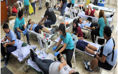 <p><strong>SAFE BLOOD FOR ALL.</strong> The Department of Health (DOH)-Calabarzon spearheads a blood donation drive at the Laguna Cultural Center in Sta. Cruz, Laguna on Friday (July 12, 2019), through its National Voluntary Blood Donation Program. The undertaking aims to provide hospitals with an adequate supply of safe and non-remunerated blood, and is done in observance of July as “National Blood Donors Month”. <strong><em>(Photo courtesy of DOH4A-MRCU)</em></strong></p>