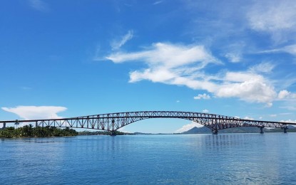 <p><strong>YOU’RE WELCOME</strong>. The picturesque San Juanico Bridge that connects the islands of Leyte and Samar. Local government officials in key areas of Eastern Visayas on Monday (Aug. 16, 2021) say tourists are welcome to visit the region as long as they will strictly adhere to health protocols to prevent the spread of Covid-19.<em> (Photo courtesy of the Department of Tourism)</em></p>