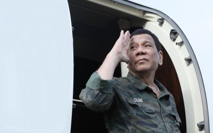<p><strong>MOST TRUSTED.</strong> President Rodrigo Duterte remains the most approved and trusted government official, according to Pulse Asia survey conducted on June 24-30, 2019. Duterte earned the highest <span style="font-size: 10.5pt; font-family: 'Segoe UI','sans-serif'; color: black;">highest approval and trust ratings at 85 percent. <em>(Presidential Photo)</em></span></p>
<p> </p>