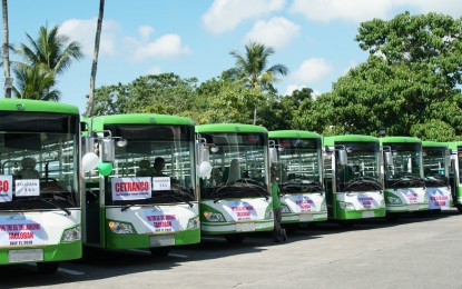 <p><strong>SOLAR-POWERED.</strong> The new units of solar jeepneys launched in Tacloban on July 11, 2019. The operation of this modern transportation has improved the commuting experience in this city. <em>(Photo courtesy of Tacloban City government)</em></p>