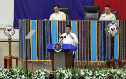 <p>President Rodrigo Duterte delivers his 4th State of the Nation Address before the 18th Congress on Monday.</p>