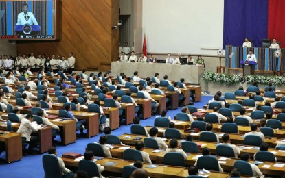 <p>Members of the House of Representatives listen to President Rodrigo R. Duterte during his fourth State of the Nation Address on July 22, 2019. <em>(PNA file photo)</em></p>