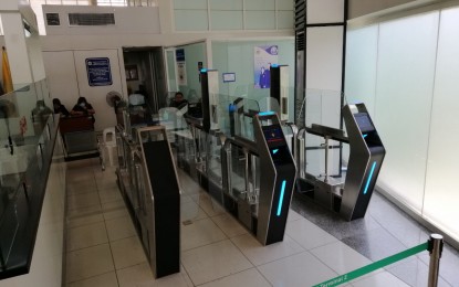 <p>Two units of electronic gates (e-gates) installed on Sunday at the Ninoy Aquino International Airport (NAIA) Terminal 2's departure area. <em>(Photo courtesy of BI NAIA)</em></p>