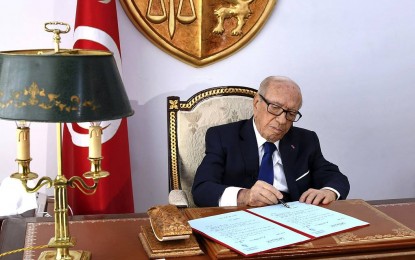 <p>Tunisian President Beji Caid Essebsi <em>(Photo courtesy of TASS)</em></p>