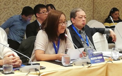 <p><strong>NEW DOORS</strong>. PCOO-NIB Director Virginia Arcilla-Agtay (center) speaks during the BRI Philippine-China sub-forum on think tank and media dialogue during the Belt and Road Initiative (BRI) Forum held at the Sofitel Hotel in Pasay City on Friday (July 26, 2019). She said the Belt and Road Initiative opens more opportunities to strengthen understanding between China and the Philippines through media and cultural exchanges. (<em>PNA photo by Joyce Ann L. Rocamora</em>)</p>
<p> </p>