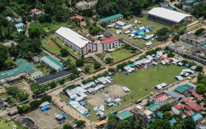 <p><strong>BATANES QUAKE DAMAGE.</strong> Aerial photo shows the temporary shelters and area damaged by the earthquake that hit Batanes last Saturday (July 27, 2019). President Rodrigo R. Duterte conducted an aerial survey of the affected areas and held a situation briefing with members of his Cabinet and local government officials at the Basco Airport on July 28, 2019,  to discuss disaster response measures in the aftermath of the earthquake.<em> (Presidential Photo)</em></p>