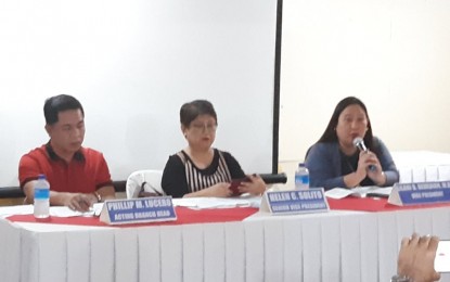 <p><strong>EMPLOYERS CONDONATION PROGRAM.</strong> (Left to right) Social Security System Antique branch head Phillip M. Lucero, senior vice president Helen C. Solito, and vice president Lilani B. Benedian hold a press conference to inform the people on how to avail the Contribution Penalty Condonation Program that will end on Sept. 6, 2019. Solito said this is a one-time, big-time program to benefit the employers. <em>(PNA photo by Annabel Consuelo J. Petinglay)</em></p>