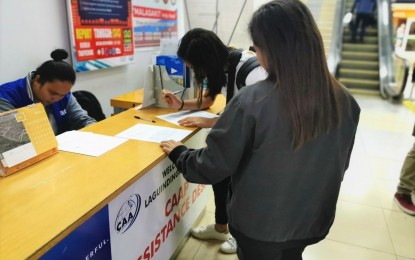 <p>A student files for a refund of the terminal fee at Laguindingan Airport in Misamis Oriental on Thursday (August 1, 2019). <em>(Photo courtesy of CAAP)</em></p>