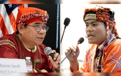 <p>Datu Nestor Apas (left) and Datu Awing Apuga (right).</p>