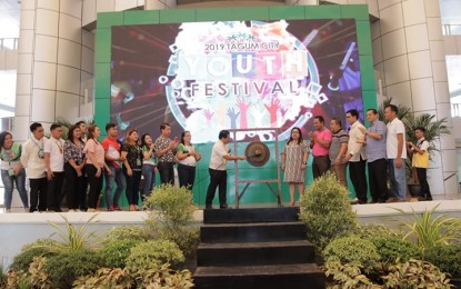 <p><strong>YOUTH FESTIVAL.</strong> The city of Tagum, Davao del Norte, officially opens the 2019 Youth Festival on Monday (August 5) in a ceremony held at the New City Hall Atrium. (<em>Photo from Tagum CIO)</em></p>