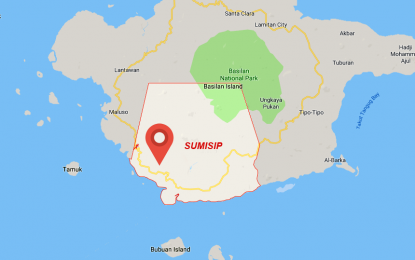 <p>Google map of Sumisip town, Basilan province.</p>