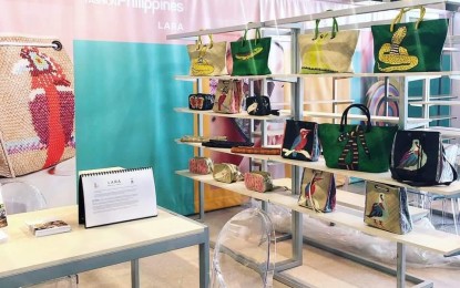 <p><strong>DEBUT.</strong> Basey, Samar’s “Lara” bags are on display at the Las Vegas Convention Center for the 'Magic 2019' tradeshow on August 12-14, 2019 . The event is a fashion marketplace where buyers find the latest in apparel, footwear, accessories, and manufacturing. <em>(Photo from FB page of Lara Samar)</em></p>