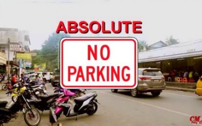 <p><strong>NO PARKING.</strong> This tarpaulin shows an area that is off-limits for vehicles in Cotabato City. Chief of the Cotabato City Public Safety Office, retired Police Col. Rolen Balquin, said in a news conference on Tuesday (August 13, 2019) that a total of 480 motorists have been charged with violating the two-week-old absolute no parking ordinance. <em>(Photo courtesy of Cotabato City Mayor's Office)</em></p>