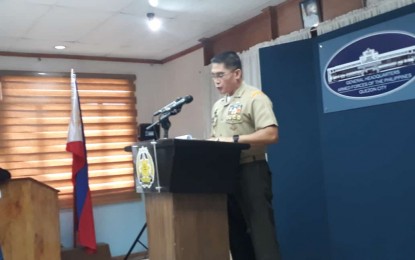 <p>Armed Forces of the Philippines (AFP) spokesperson Marine Brig. Gen. Edgard Arevalo. <em>(PNA photo by Priam Nepomuceno)</em></p>